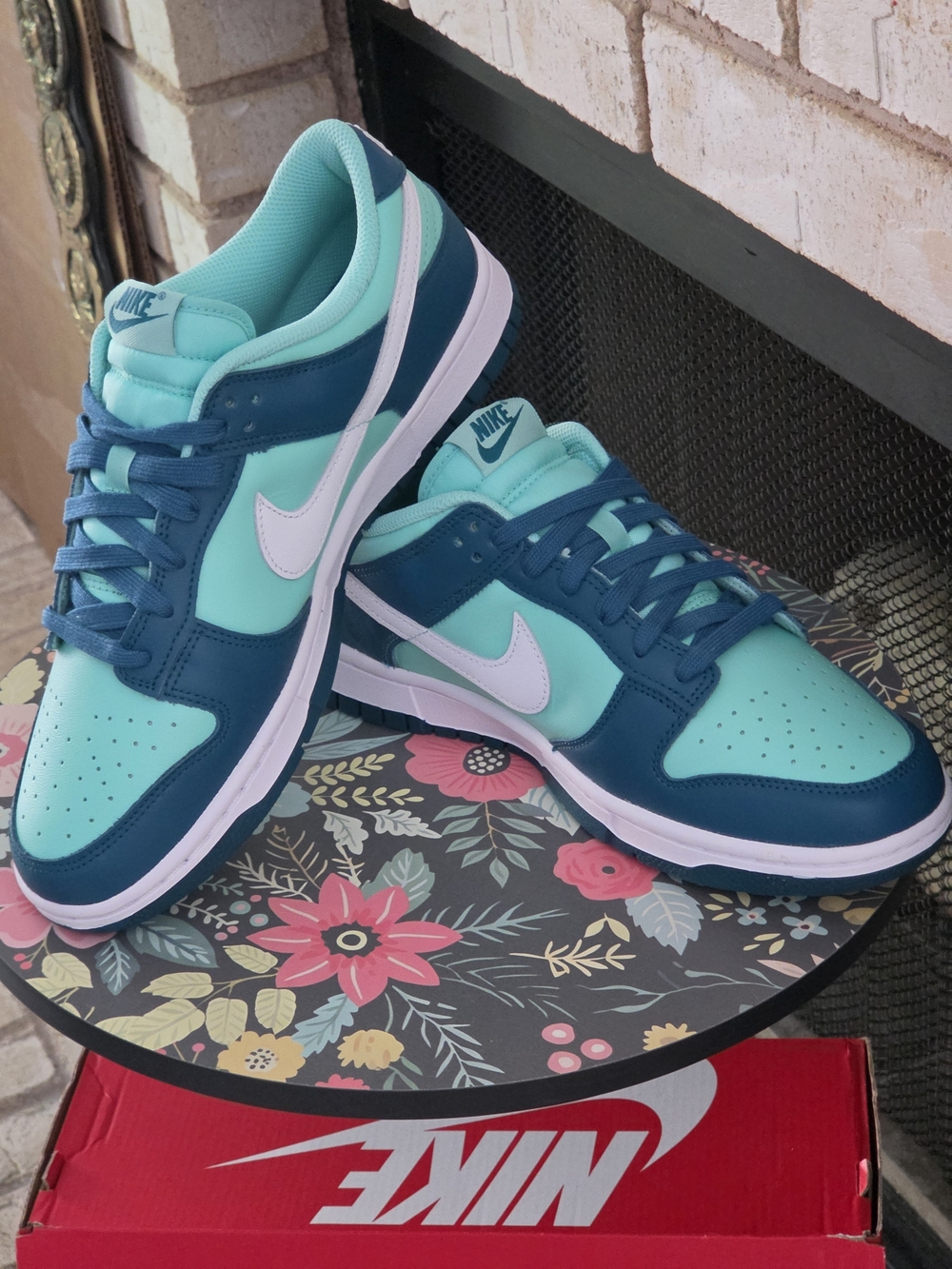 Brand New Nike Dunk Women’s Low-Top Sneakers in Teal/Blue